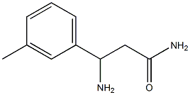 3-amino-3-(3-methylphenyl)propanamide 结构式