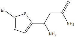 3-amino-3-(5-bromothiophen-2-yl)propanamide 结构式