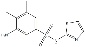 3-amino-4,5-dimethyl-N-(1,3-thiazol-2-yl)benzene-1-sulfonamide 结构式