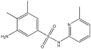 3-amino-4,5-dimethyl-N-(6-methylpyridin-2-yl)benzene-1-sulfonamide 结构式