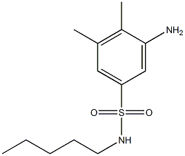 3-amino-4,5-dimethyl-N-pentylbenzene-1-sulfonamide 结构式