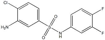 3-amino-4-chloro-N-(3,4-difluorophenyl)benzene-1-sulfonamide 结构式