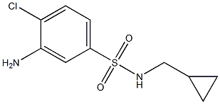 3-amino-4-chloro-N-(cyclopropylmethyl)benzene-1-sulfonamide 结构式