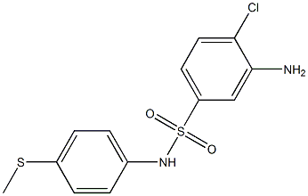 3-amino-4-chloro-N-[4-(methylsulfanyl)phenyl]benzene-1-sulfonamide 结构式