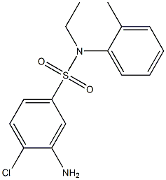 3-amino-4-chloro-N-ethyl-N-(2-methylphenyl)benzene-1-sulfonamide 结构式