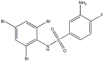 3-amino-4-fluoro-N-(2,4,6-tribromophenyl)benzene-1-sulfonamide 结构式