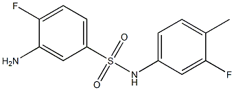 3-amino-4-fluoro-N-(3-fluoro-4-methylphenyl)benzene-1-sulfonamide 结构式