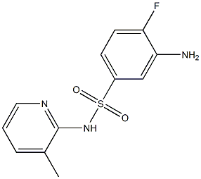 3-amino-4-fluoro-N-(3-methylpyridin-2-yl)benzene-1-sulfonamide 结构式