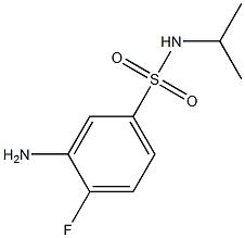 3-amino-4-fluoro-N-(propan-2-yl)benzene-1-sulfonamide 结构式