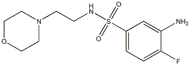 3-amino-4-fluoro-N-[2-(morpholin-4-yl)ethyl]benzene-1-sulfonamide 结构式