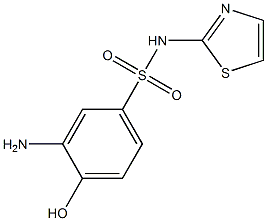 3-amino-4-hydroxy-N-(1,3-thiazol-2-yl)benzene-1-sulfonamide 结构式