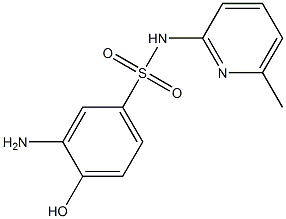 3-amino-4-hydroxy-N-(6-methylpyridin-2-yl)benzene-1-sulfonamide 结构式