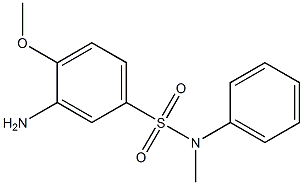 3-amino-4-methoxy-N-methyl-N-phenylbenzene-1-sulfonamide 结构式