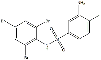 3-amino-4-methyl-N-(2,4,6-tribromophenyl)benzene-1-sulfonamide 结构式