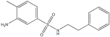 3-amino-4-methyl-N-(2-phenylethyl)benzene-1-sulfonamide 结构式