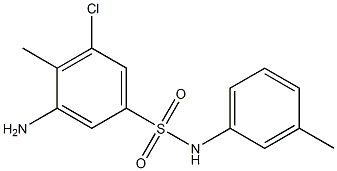 3-amino-5-chloro-4-methyl-N-(3-methylphenyl)benzene-1-sulfonamide 结构式