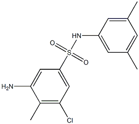 3-amino-5-chloro-N-(3,5-dimethylphenyl)-4-methylbenzene-1-sulfonamide 结构式