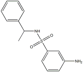 3-amino-N-(1-phenylethyl)benzenesulfonamide 结构式