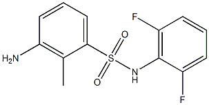 3-amino-N-(2,6-difluorophenyl)-2-methylbenzene-1-sulfonamide 结构式