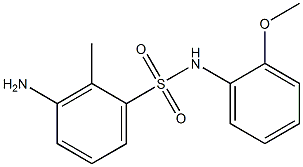 3-amino-N-(2-methoxyphenyl)-2-methylbenzene-1-sulfonamide 结构式