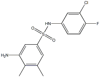 3-amino-N-(3-chloro-4-fluorophenyl)-4,5-dimethylbenzene-1-sulfonamide 结构式