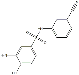 3-amino-N-(3-cyanophenyl)-4-hydroxybenzene-1-sulfonamide 结构式