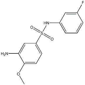 3-amino-N-(3-fluorophenyl)-4-methoxybenzene-1-sulfonamide 结构式