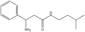 3-amino-N-(3-methylbutyl)-3-phenylpropanamide 结构式