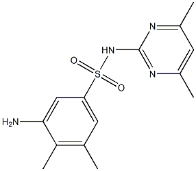 3-amino-N-(4,6-dimethylpyrimidin-2-yl)-4,5-dimethylbenzene-1-sulfonamide 结构式