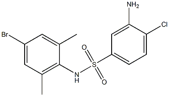 3-amino-N-(4-bromo-2,6-dimethylphenyl)-4-chlorobenzene-1-sulfonamide 结构式