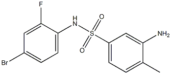 3-amino-N-(4-bromo-2-fluorophenyl)-4-methylbenzene-1-sulfonamide 结构式