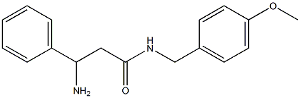 3-amino-N-(4-methoxybenzyl)-3-phenylpropanamide 结构式