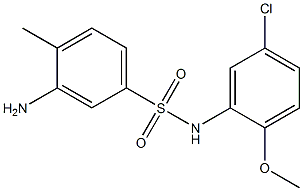 3-amino-N-(5-chloro-2-methoxyphenyl)-4-methylbenzene-1-sulfonamide 结构式