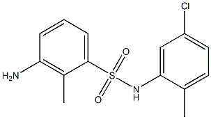 3-amino-N-(5-chloro-2-methylphenyl)-2-methylbenzene-1-sulfonamide 结构式