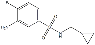 3-amino-N-(cyclopropylmethyl)-4-fluorobenzene-1-sulfonamide 结构式