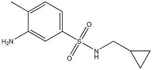 3-amino-N-(cyclopropylmethyl)-4-methylbenzene-1-sulfonamide 结构式