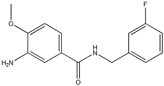3-amino-N-[(3-fluorophenyl)methyl]-4-methoxybenzamide 结构式