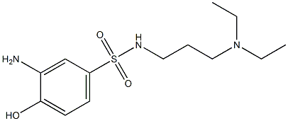 3-amino-N-[3-(diethylamino)propyl]-4-hydroxybenzene-1-sulfonamide 结构式