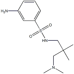 3-amino-N-{2-[(dimethylamino)methyl]-2-methylpropyl}benzene-1-sulfonamide 结构式