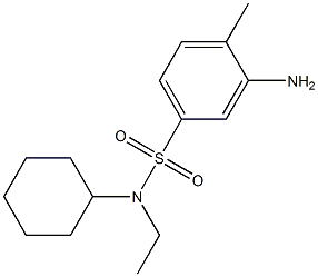 3-amino-N-cyclohexyl-N-ethyl-4-methylbenzene-1-sulfonamide 结构式