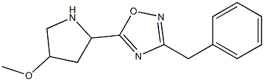 3-benzyl-5-(4-methoxypyrrolidin-2-yl)-1,2,4-oxadiazole 结构式