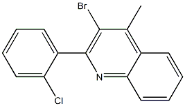 3-bromo-2-(2-chlorophenyl)-4-methylquinoline 结构式