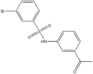 3-bromo-N-(3-acetylphenyl)benzene-1-sulfonamide 结构式