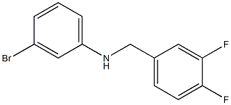 3-bromo-N-[(3,4-difluorophenyl)methyl]aniline 结构式