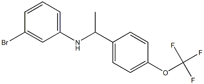 3-bromo-N-{1-[4-(trifluoromethoxy)phenyl]ethyl}aniline 结构式