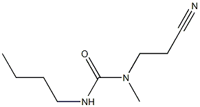 3-butyl-1-(2-cyanoethyl)-1-methylurea 结构式