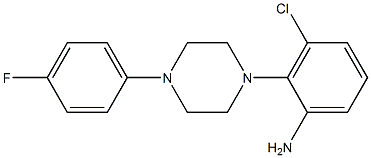 3-chloro-2-[4-(4-fluorophenyl)piperazin-1-yl]aniline 结构式