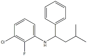 3-chloro-2-fluoro-N-(3-methyl-1-phenylbutyl)aniline 结构式