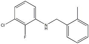 3-chloro-2-fluoro-N-[(2-methylphenyl)methyl]aniline 结构式