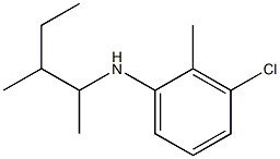 3-chloro-2-methyl-N-(3-methylpentan-2-yl)aniline 结构式